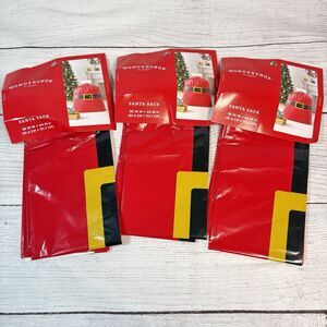 3-Pack Large Christmas Gift Bags 36"x44" Red Holiday Santa Sack Gift Wrap Jumbo